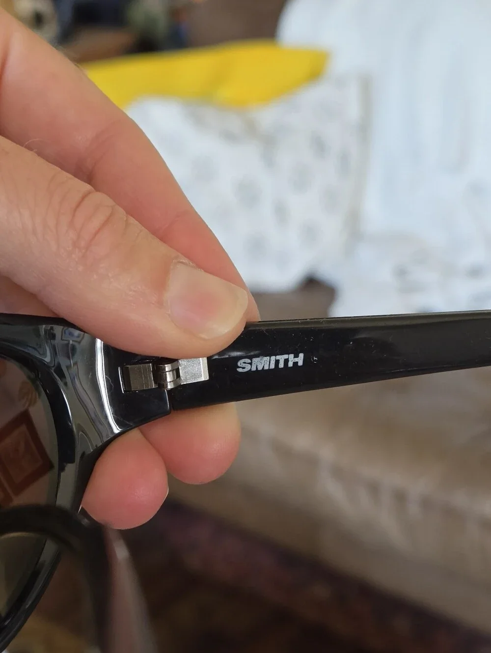 Smith Optics 90s Y2k Black Oval Men's Sunglasses with Yellow Lenses - Mr Clean
